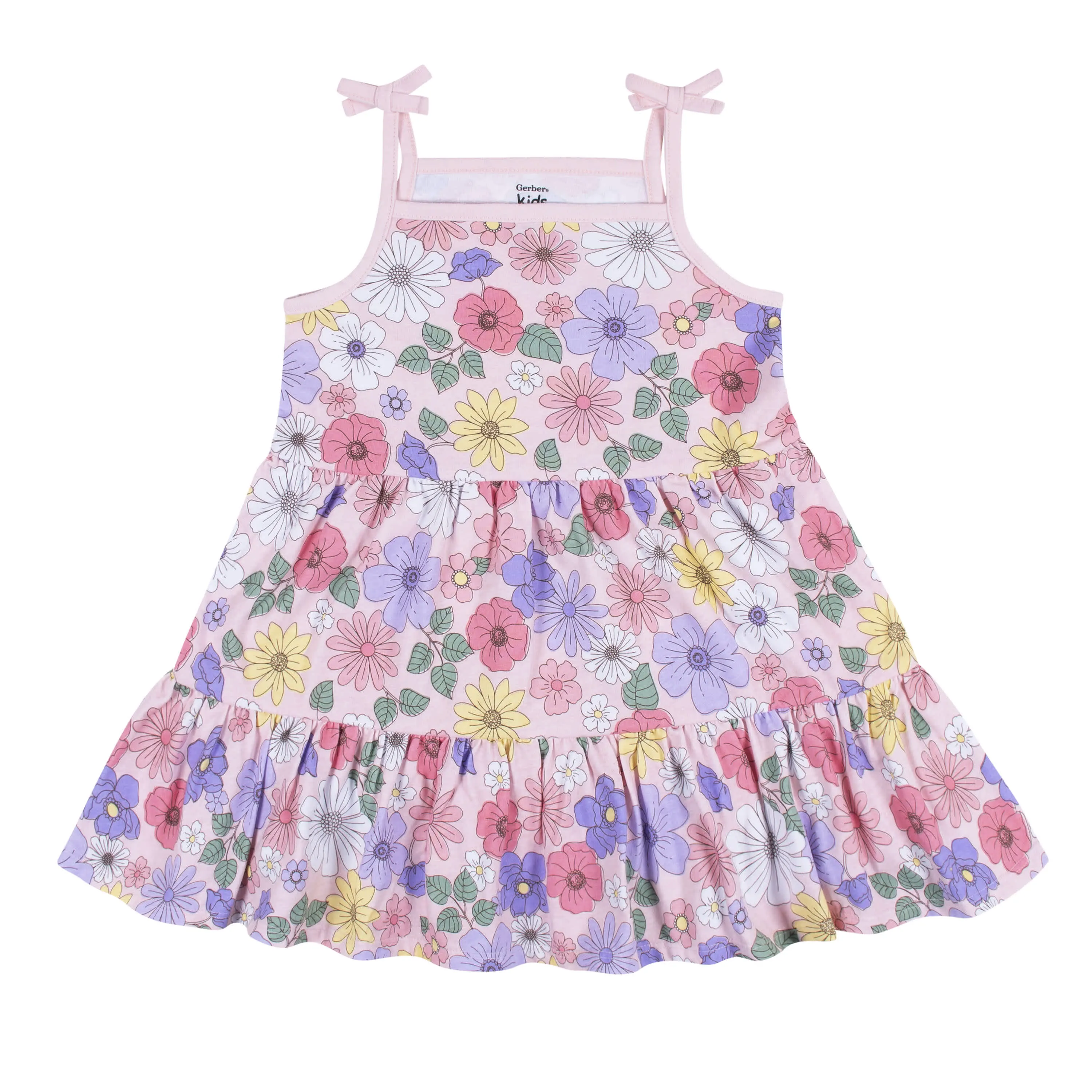 2-Pack Infant & Toddler Girls Pink Floral Knit Dresses