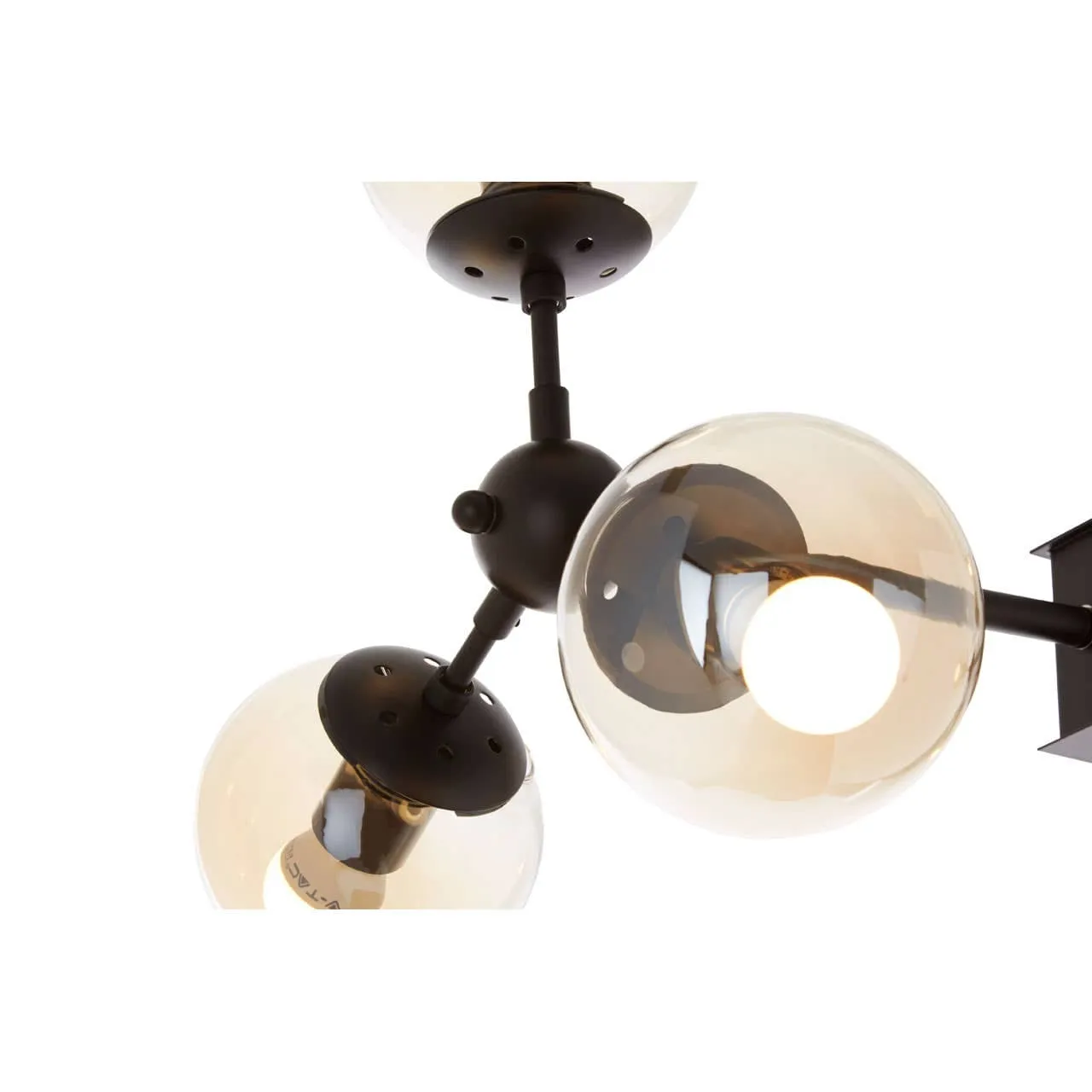 Abira 6 Bulb Matte Black Pendant Lamp