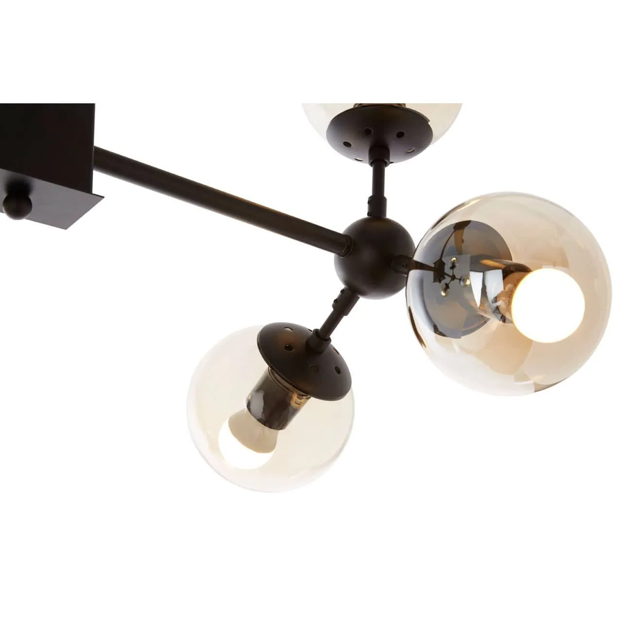 Abira 6 Bulb Matte Black Pendant Lamp