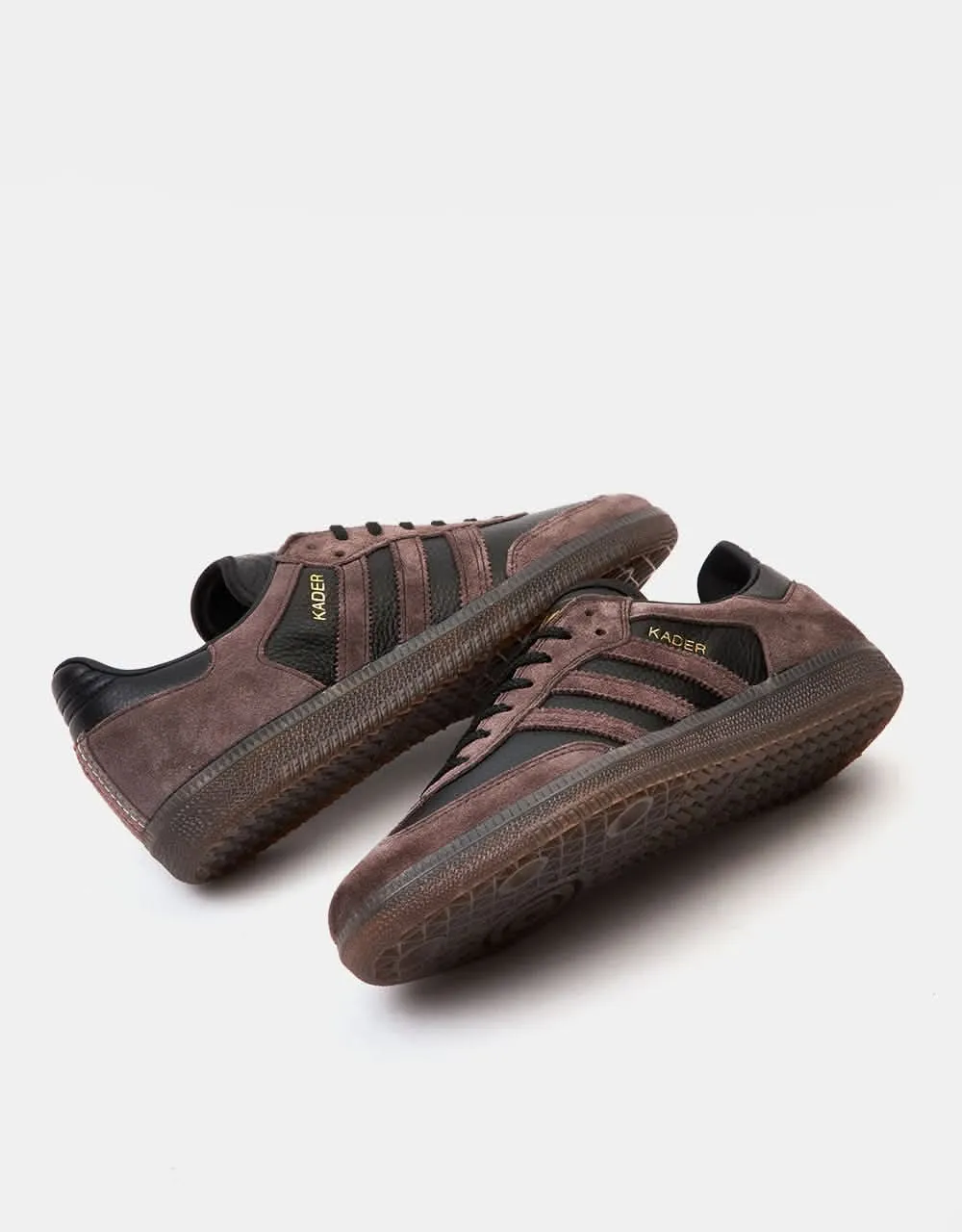 adidas x Kader Samba ADV Skate Shoes - Core Black/Brown/Gum