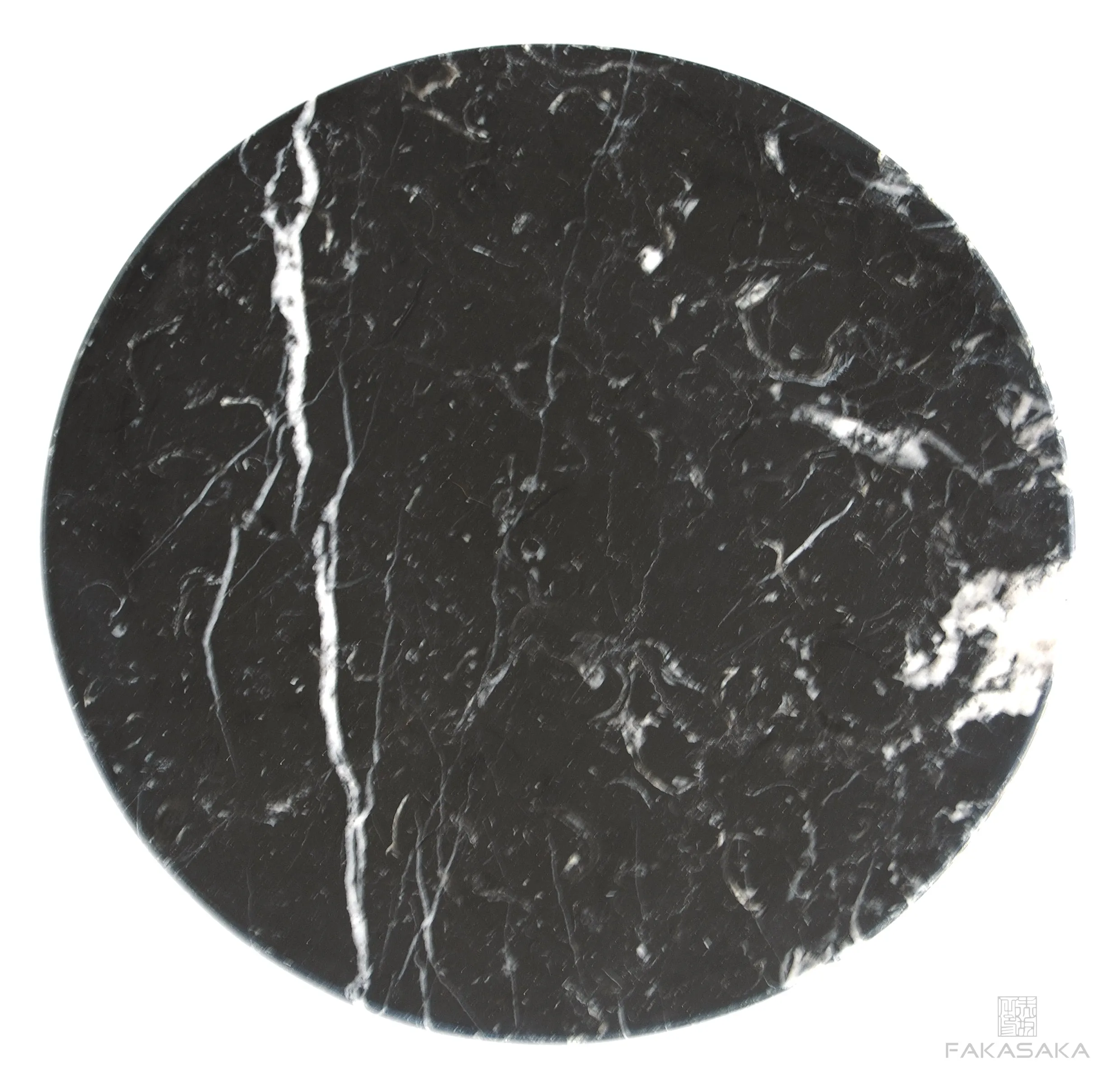 ALEXIA DRINK TABLE<br><br>NERO MARQUINA MARBLE<br>BLACKBROWN BRONZE