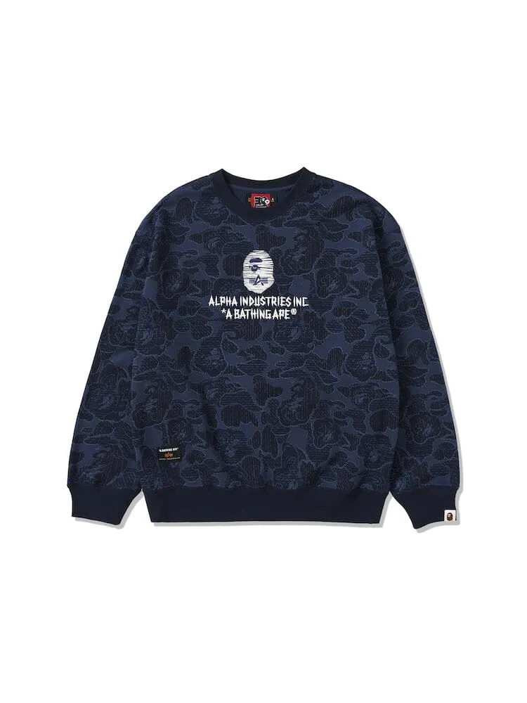 ALPHA X BAPE CREWNECK SWEATER