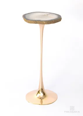 APPLE DRINK TABLE<br><br>AGATE<br>POLISHED BRONZE