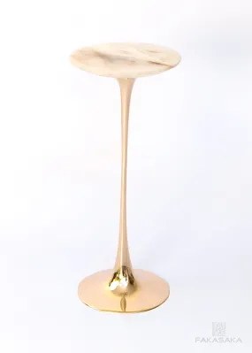 APPLE DRINK TABLE<br><br>ONYX<br>POLISHED BRONZE