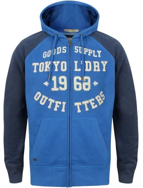 Arapaho Forest Zip Through Hoodie in Mood Indigo Marl - Tokyo Laundry