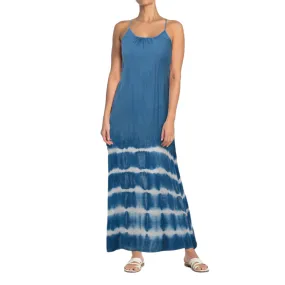 BOHO ME Women's Tie Dye Strappy Beach Maxi Dress Cover Up