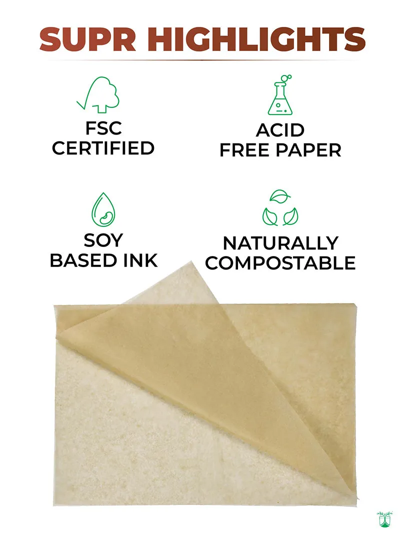 Brown Tissue Paper. Acid Free & Sustainable Wrapping Paper.