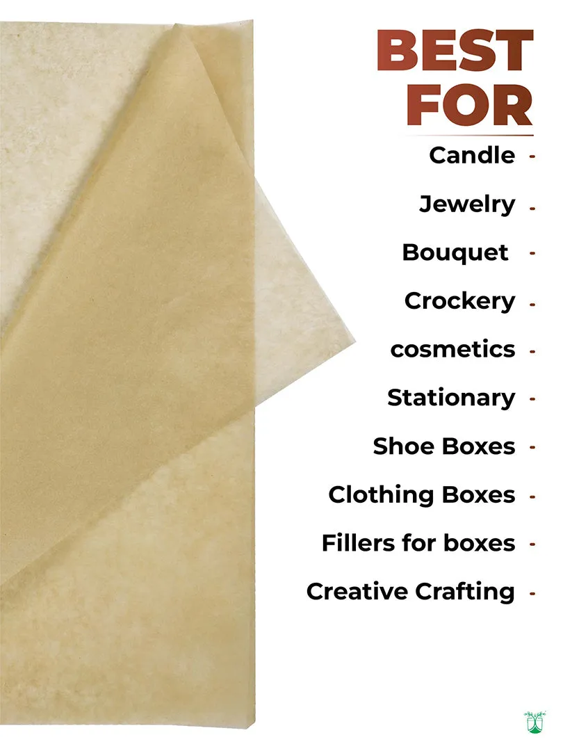 Brown Tissue Paper. Acid Free & Sustainable Wrapping Paper.