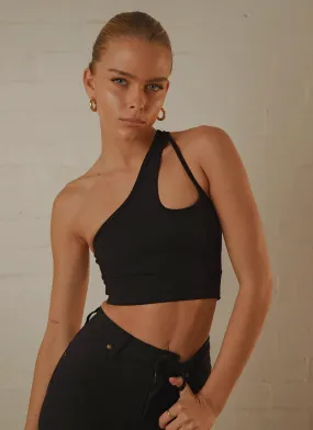 Cedar Crop Top - Black