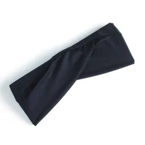 Criss-Cross Tie-Back Bandana Underscarf - Navy