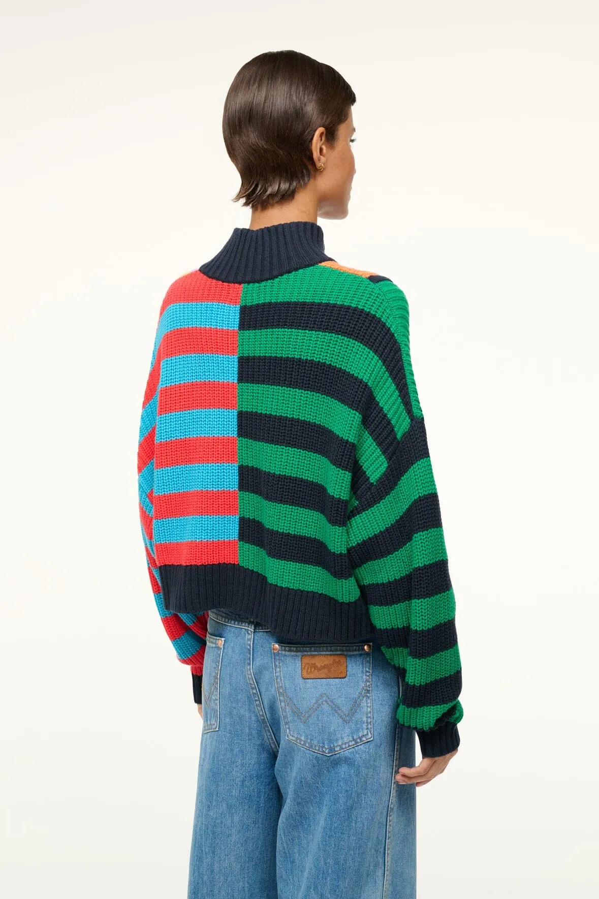 CROPPED HAMPTON SWEATER | CABANA STRIPE MULTI