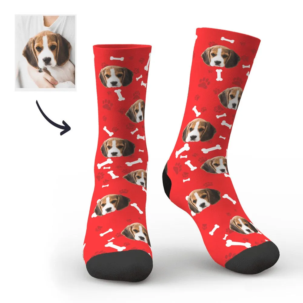 Custom Printed Face Sock Novelty Dog Avatar Socks with Photo