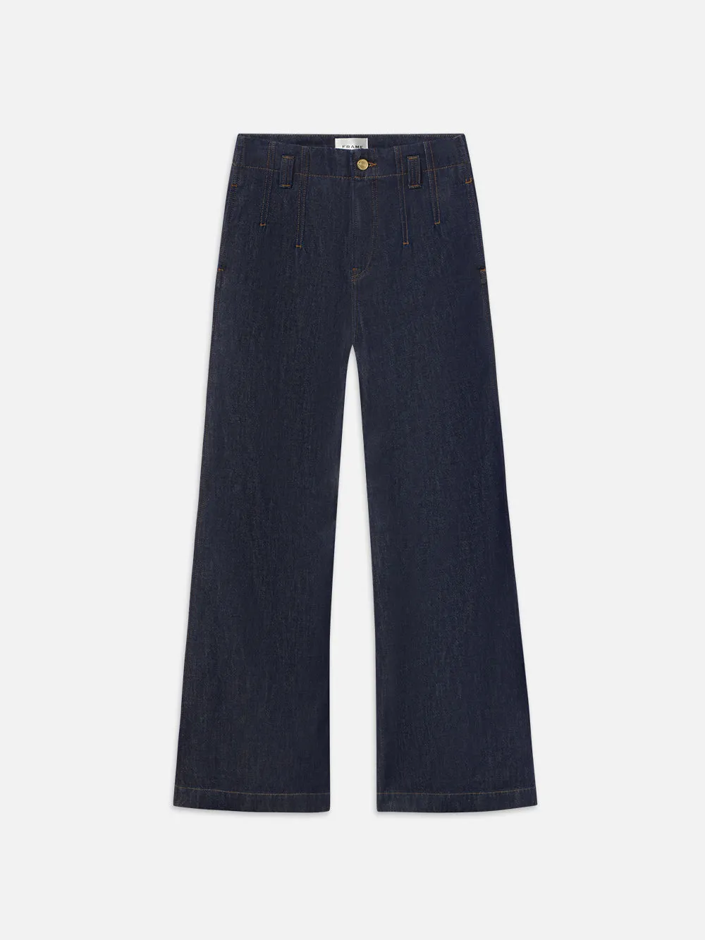 Darted Wide Leg Jean -- Rinse