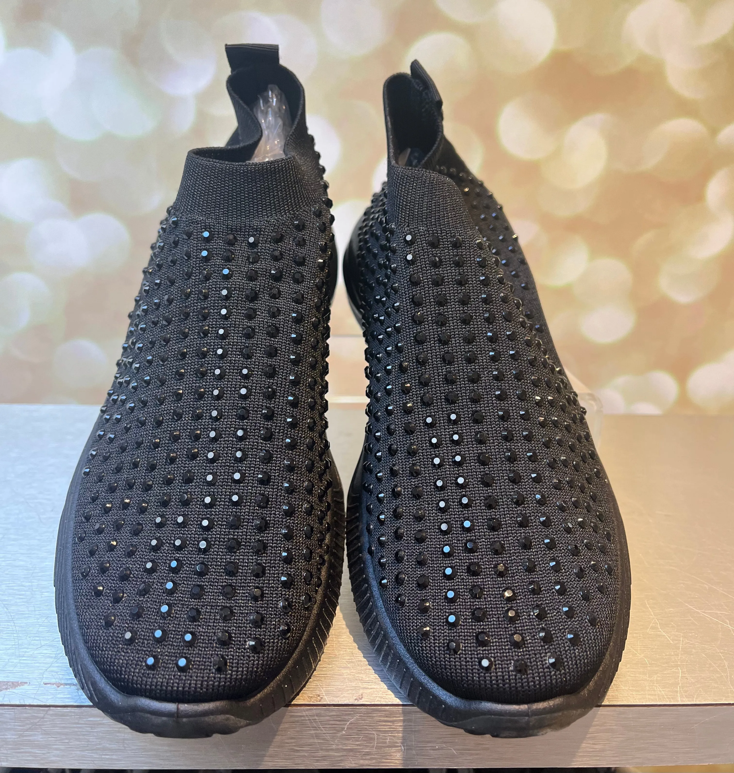 Diamante Mesh Knit Slip on Trainer