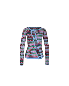 DILLON CARDIGAN BLUE WAVE STRIPE