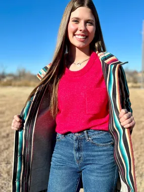 Don't Pick My Pockets Viva Magenta Sweater