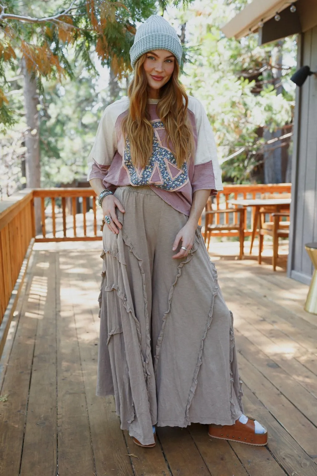 Dream Flow Wide Leg Pants - Mocha