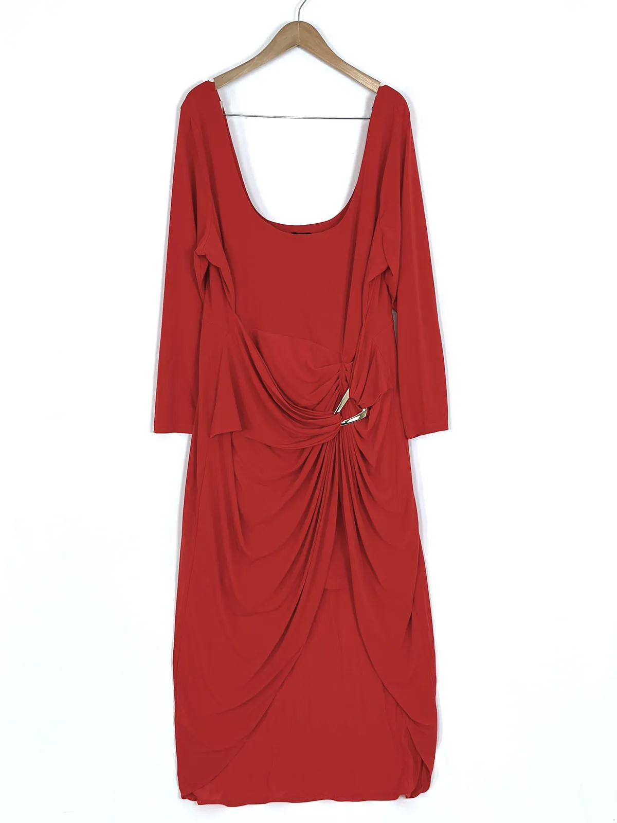 eloquii Size 22 Red Wrap Dress