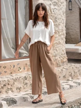 Gaia Linen Pants Desert Sand