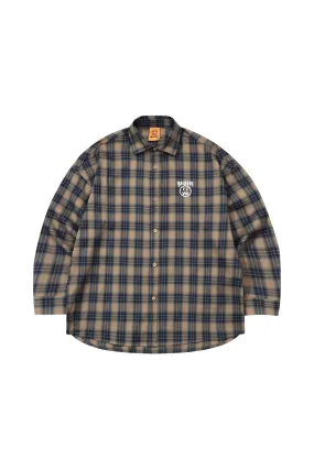 Ghost Face Graffiti Handwriting Plaid Shirt