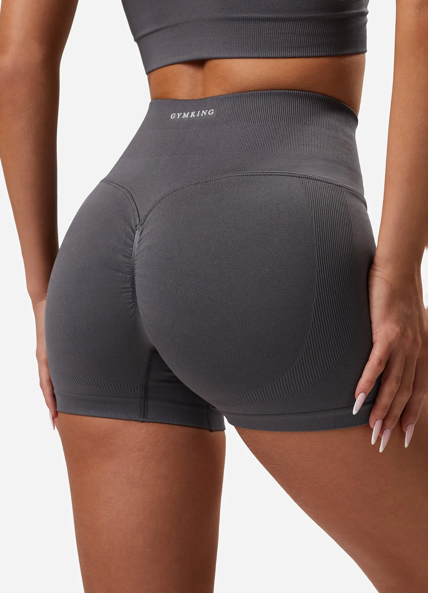 Gym King Sculpt Seamless 3" Short - Space Grey