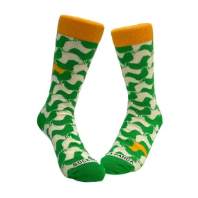 Interlocking Turkey Patterned Socks from the Sock Panda (Adult Small -  Shoe Sizes 2-5)