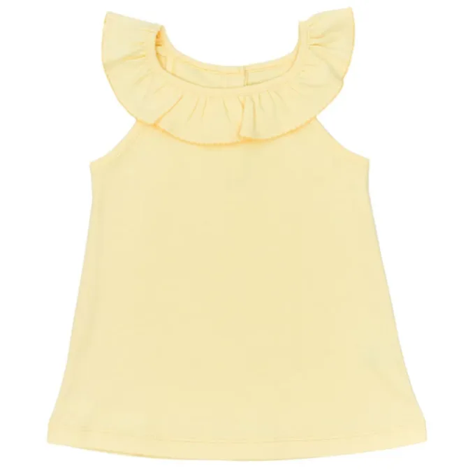 J. Bailey Yellow Ruffled Tee