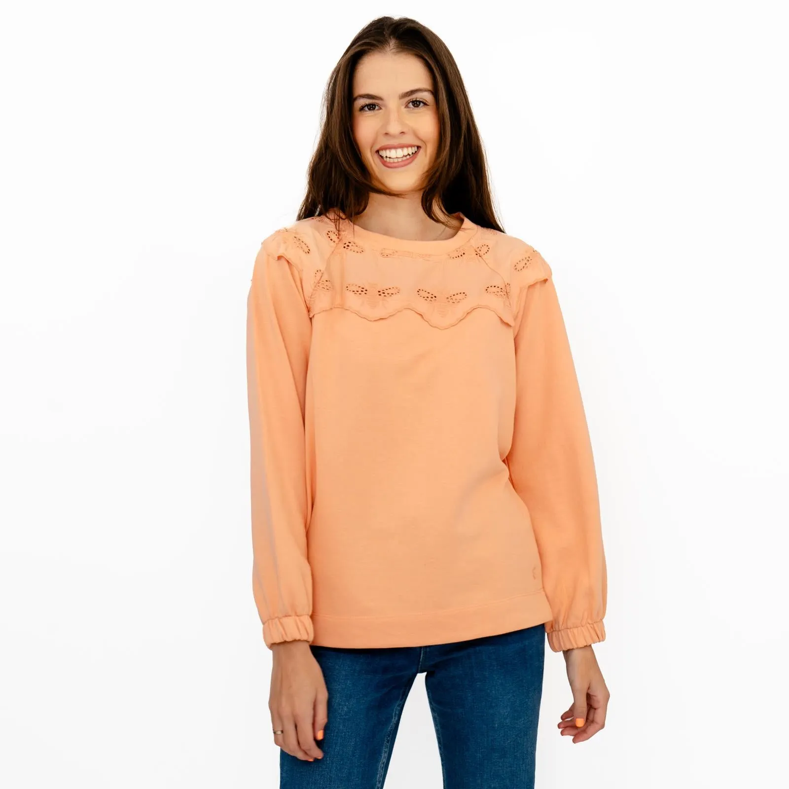 Joules Orange Jumper Sweatshirt Brinley Bees Embroidery