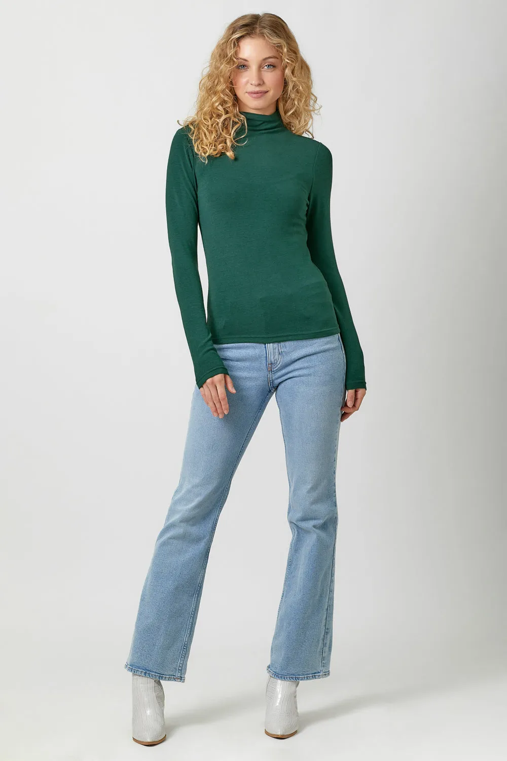 Knit Mock Neck Long Sleeve