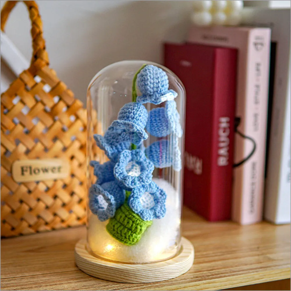 Lily of the Valley Flower Night Lights Crochet Artificial Lily Lamp Home Decor Gifts