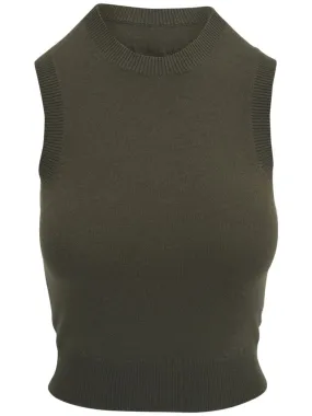 May Sweater Tank in Dark Moss