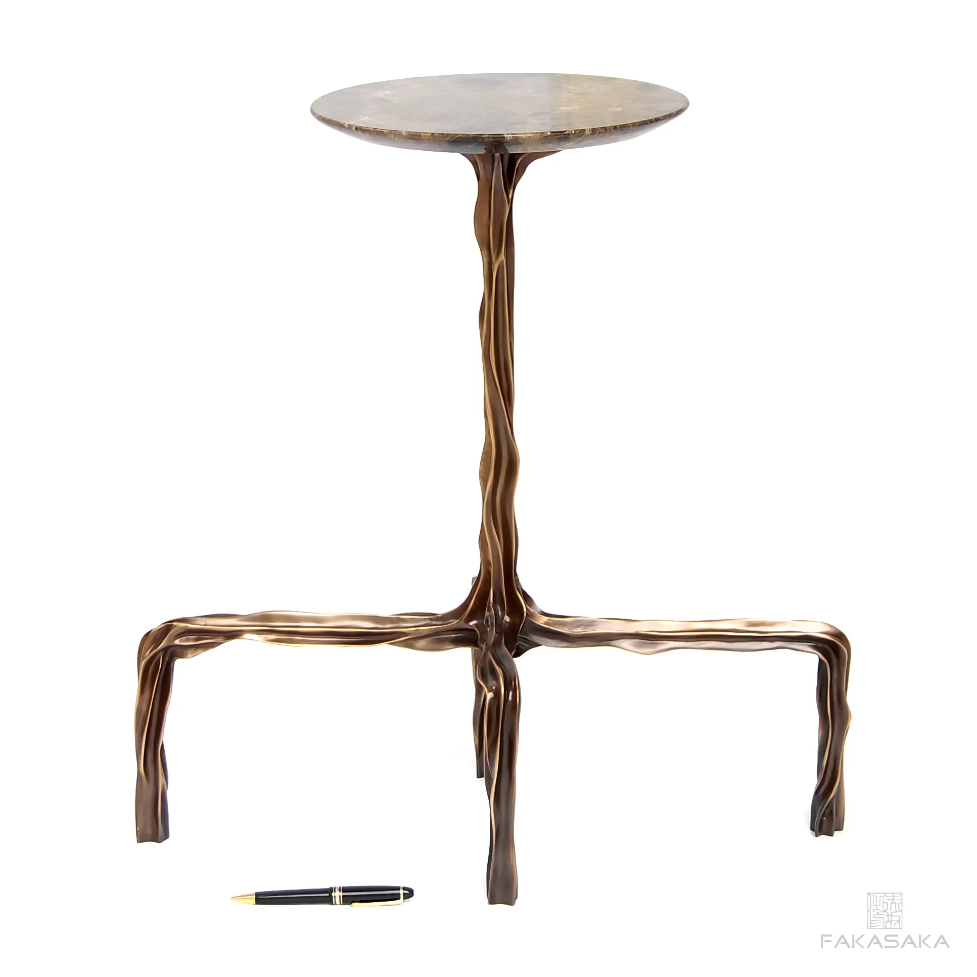 MILLA TABLE<br><br>MARRON IMPERIAL MARBLE<br>BLACKBROWN BRONZE