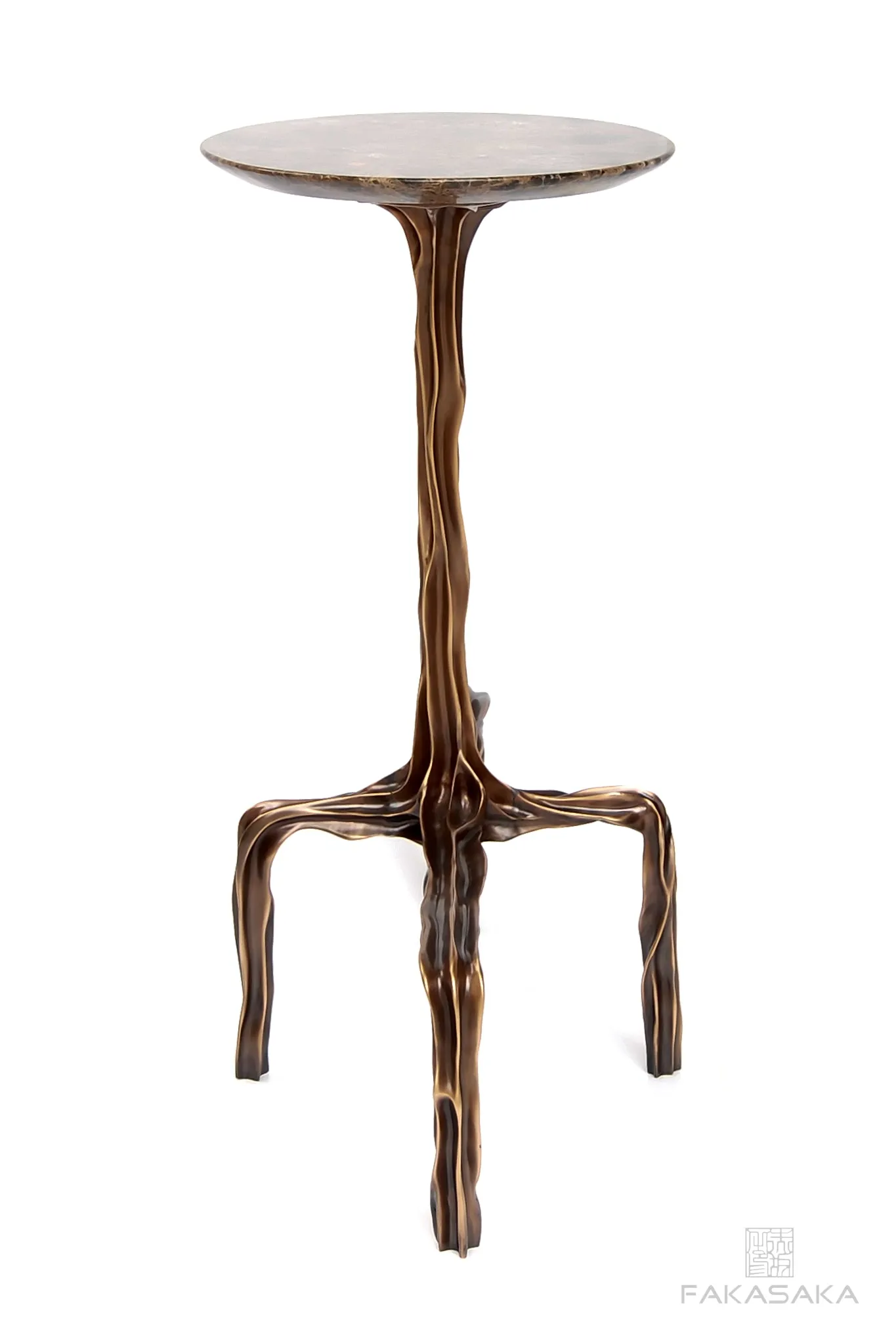 MILLA TABLE<br><br>MARRON IMPERIAL MARBLE<br>BLACKBROWN BRONZE