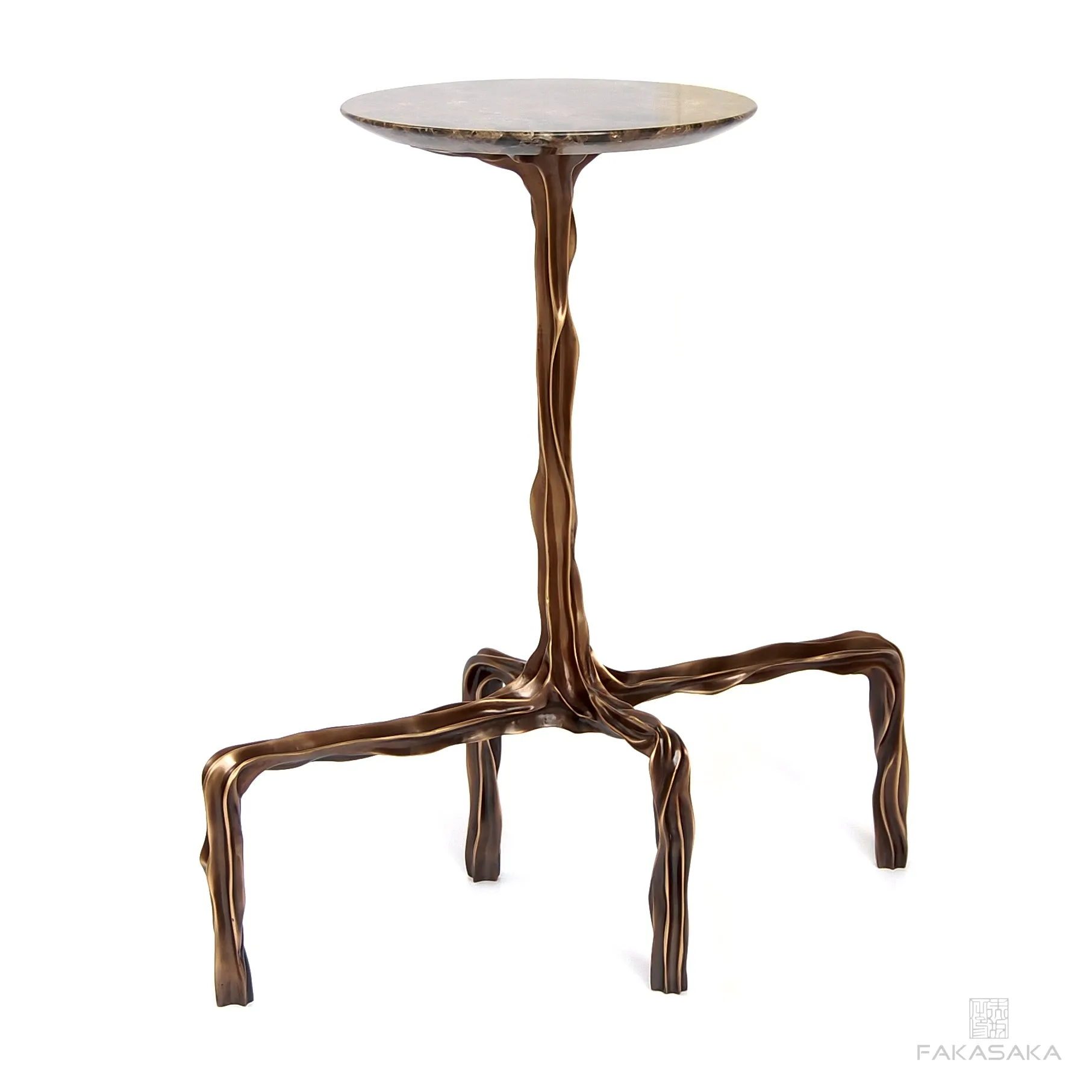 MILLA TABLE<br><br>MARRON IMPERIAL MARBLE<br>BLACKBROWN BRONZE