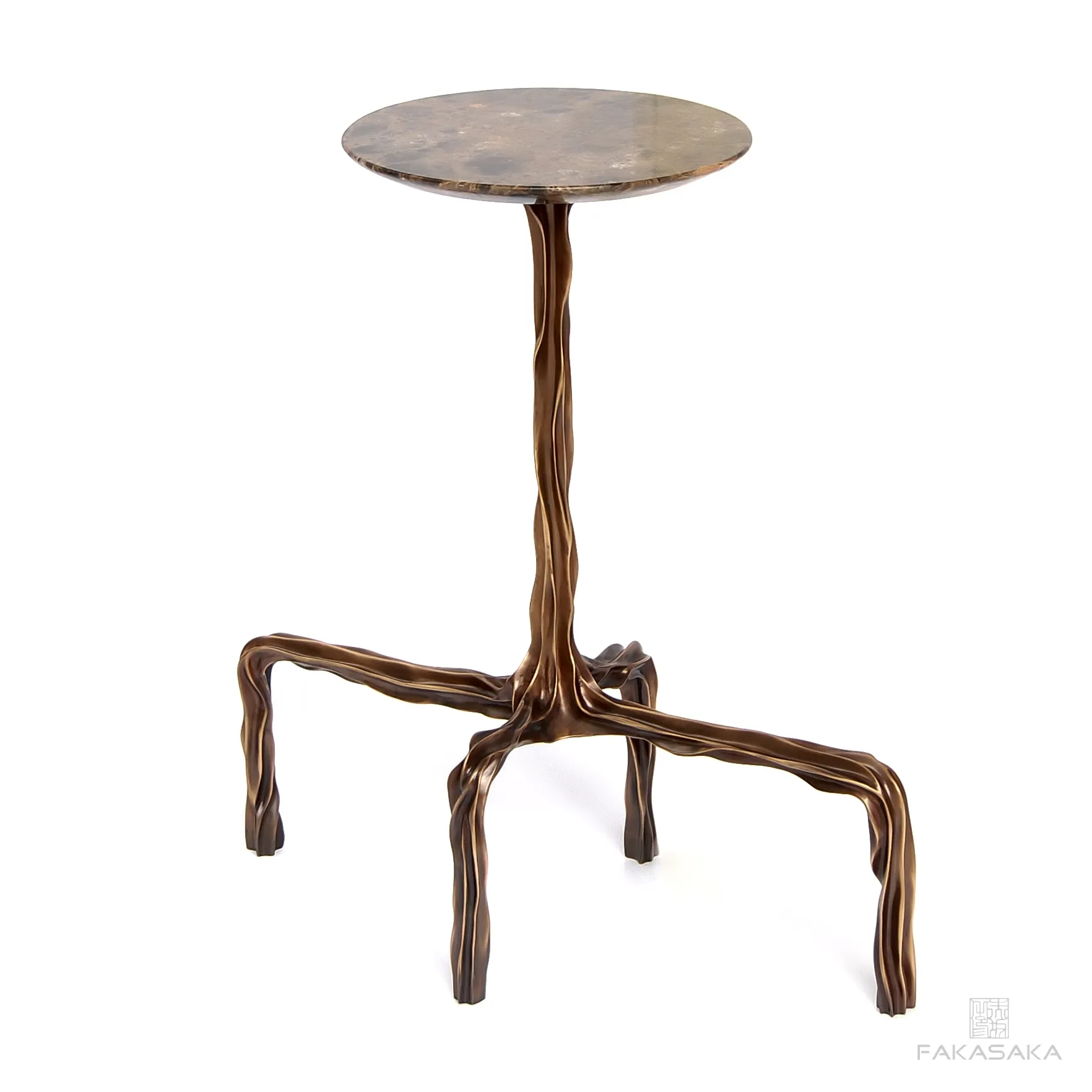 MILLA TABLE<br><br>MARRON IMPERIAL MARBLE<br>BLACKBROWN BRONZE