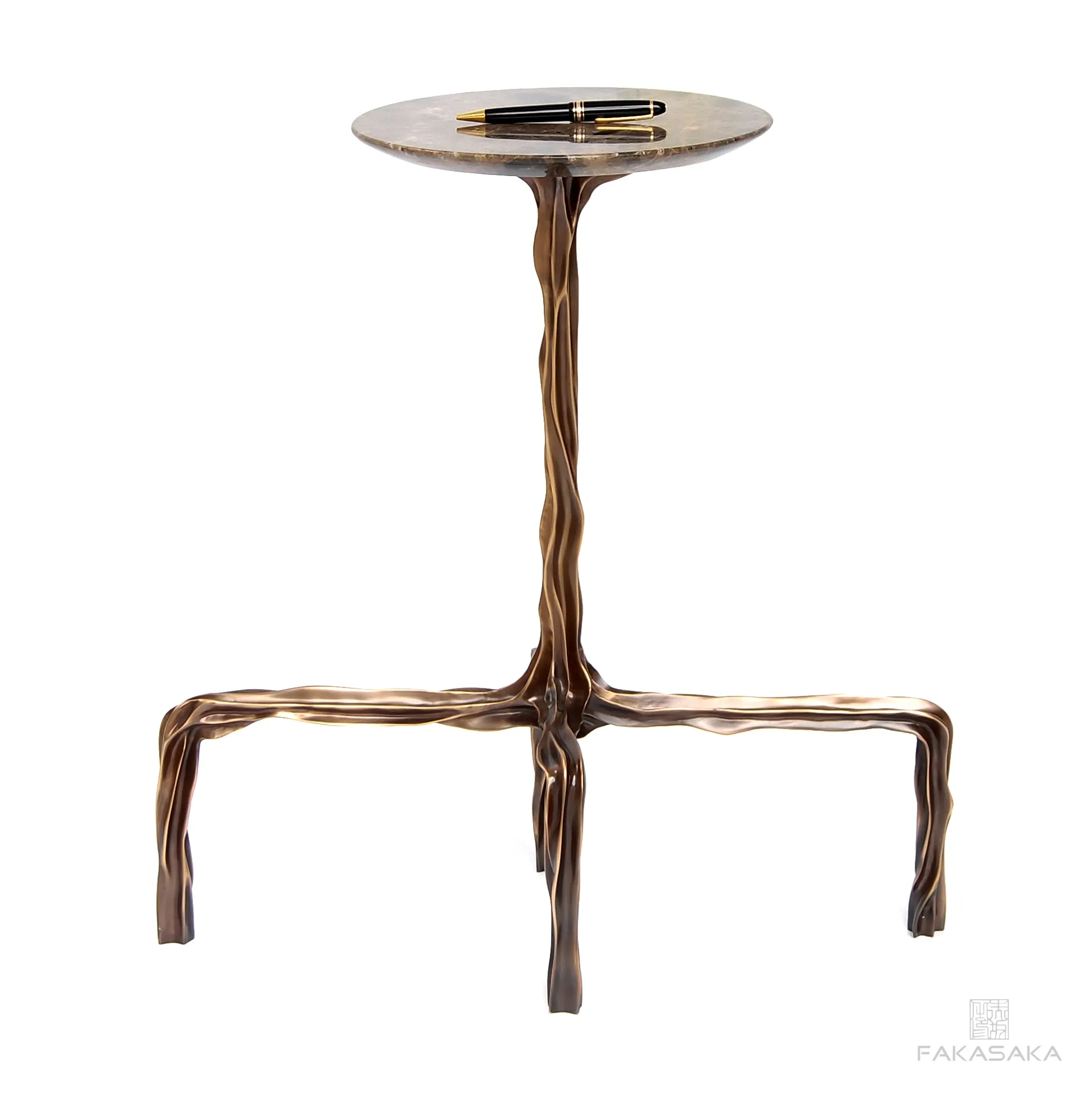 MILLA TABLE<br><br>MARRON IMPERIAL MARBLE<br>BLACKBROWN BRONZE