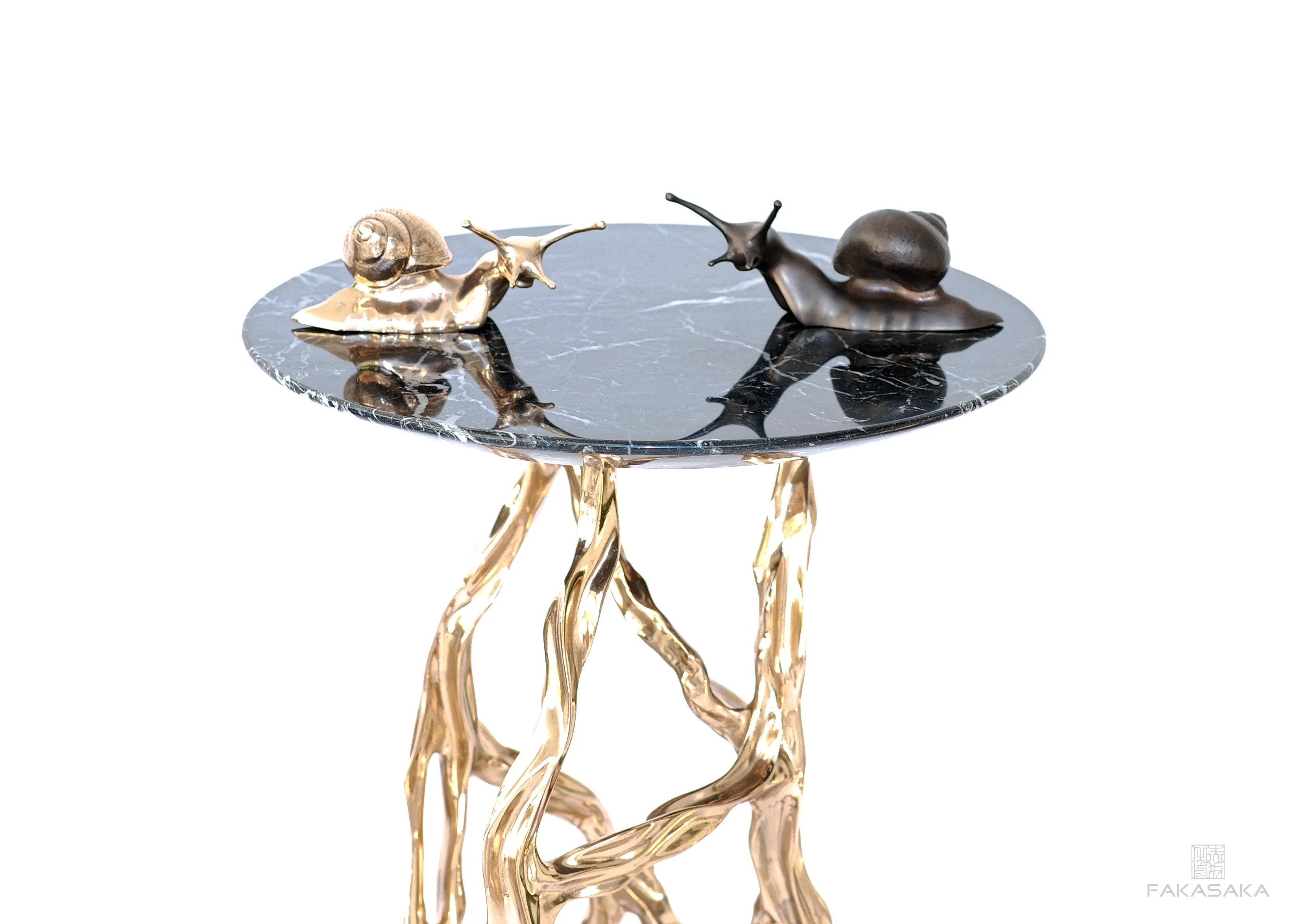 MILLA TABLE<br><br>MARRON IMPERIAL MARBLE<br>BLACKBROWN BRONZE