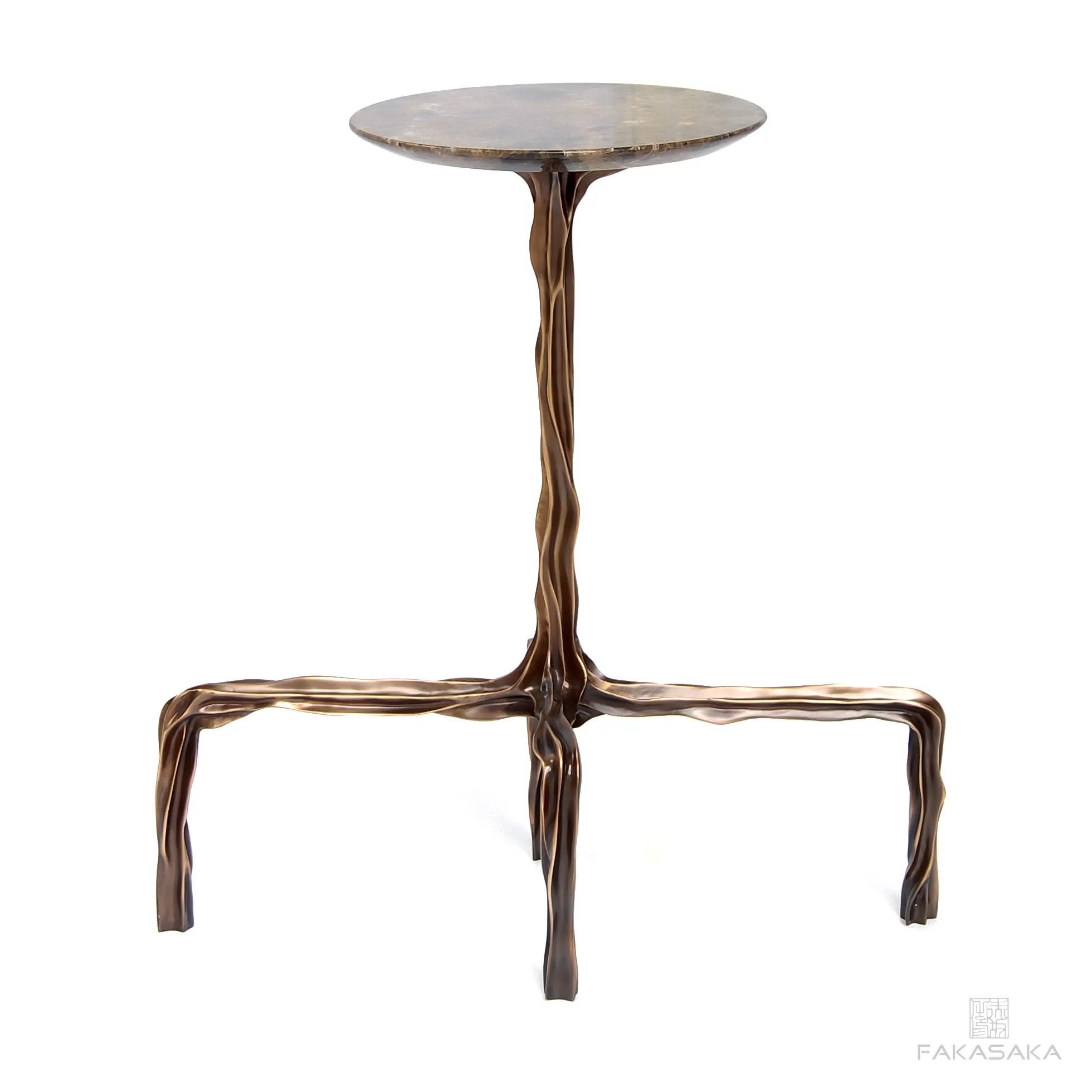 MILLA TABLE<br><br>MARRON IMPERIAL MARBLE<br>BLACKBROWN BRONZE