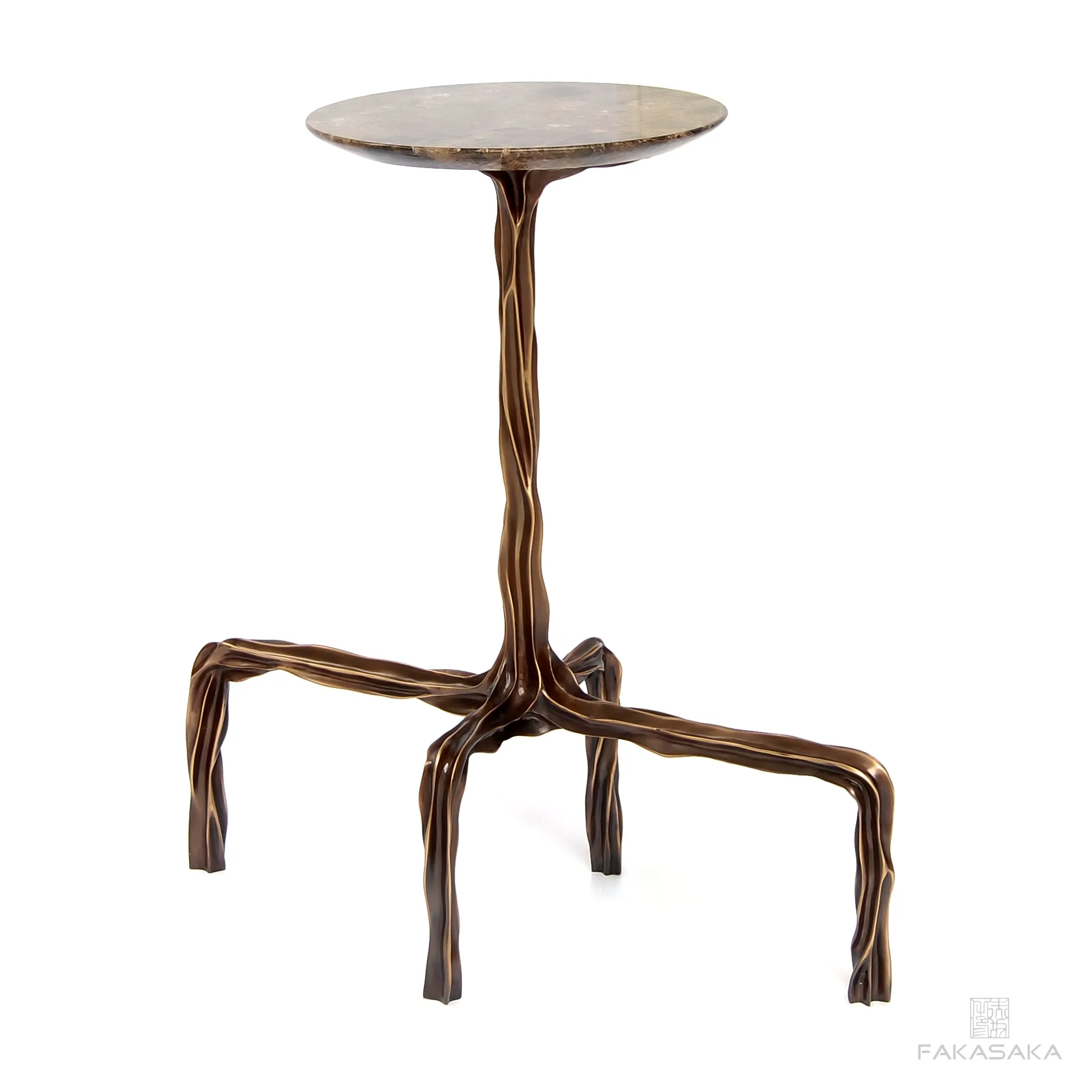 MILLA TABLE<br><br>MARRON IMPERIAL MARBLE<br>BLACKBROWN BRONZE