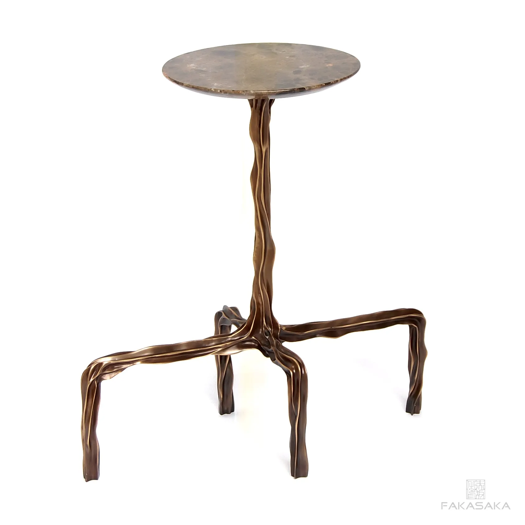 MILLA TABLE<br><br>MARRON IMPERIAL MARBLE<br>BLACKBROWN BRONZE