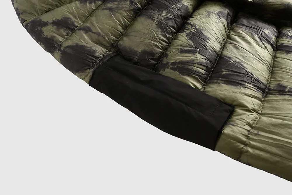 Olive Tie Dye Puffer - Packable Airplane Pillow