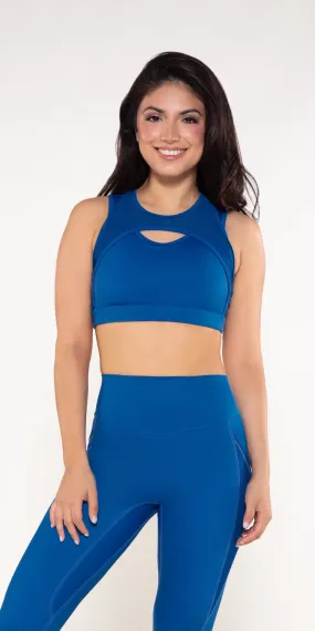 Pacific Blue - Hybrid Sports Bra