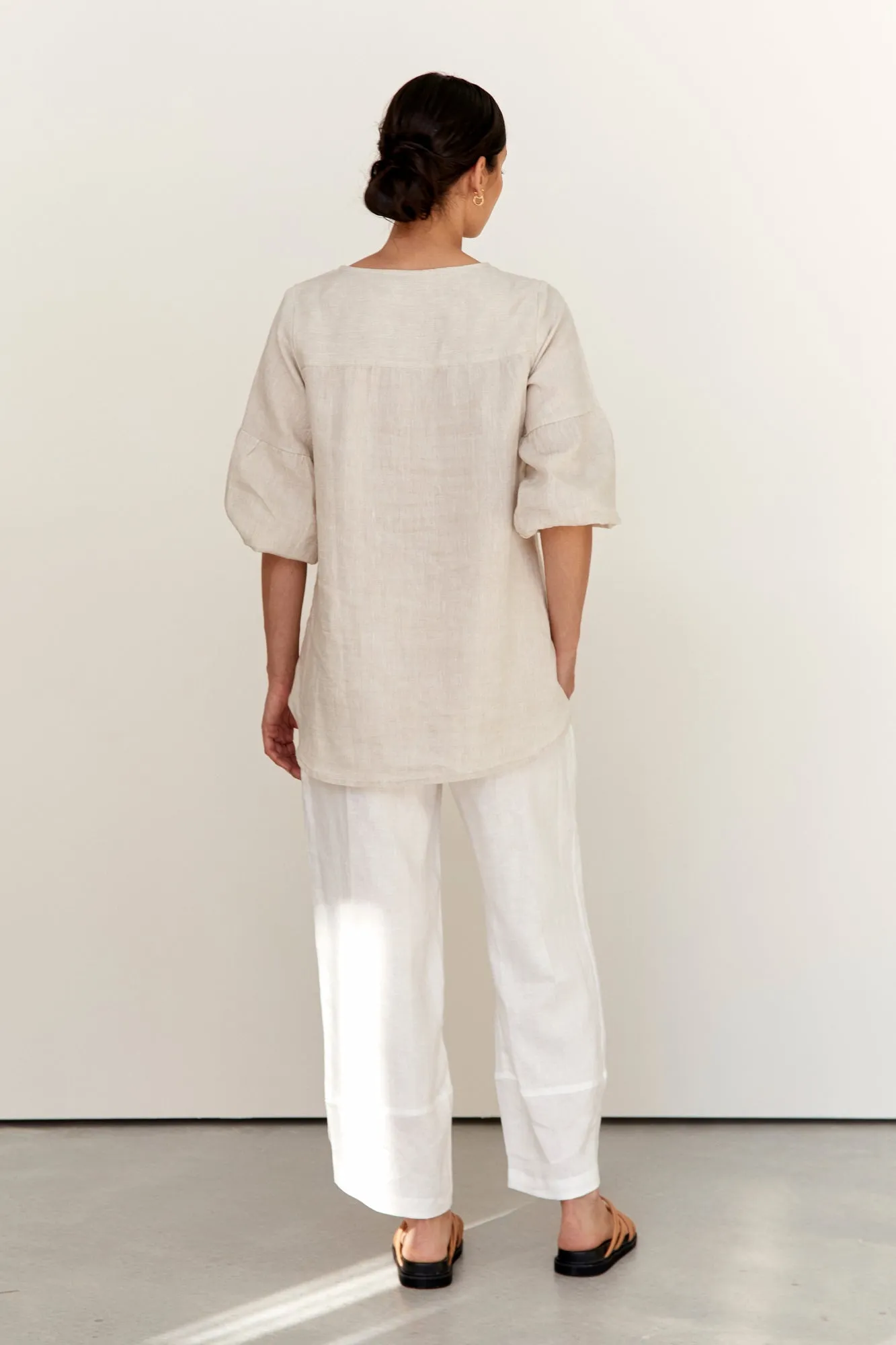 Palermo Linen Pants Warm White