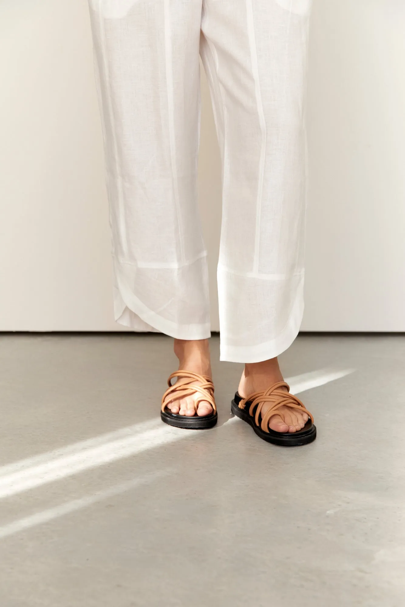 Palermo Linen Pants Warm White