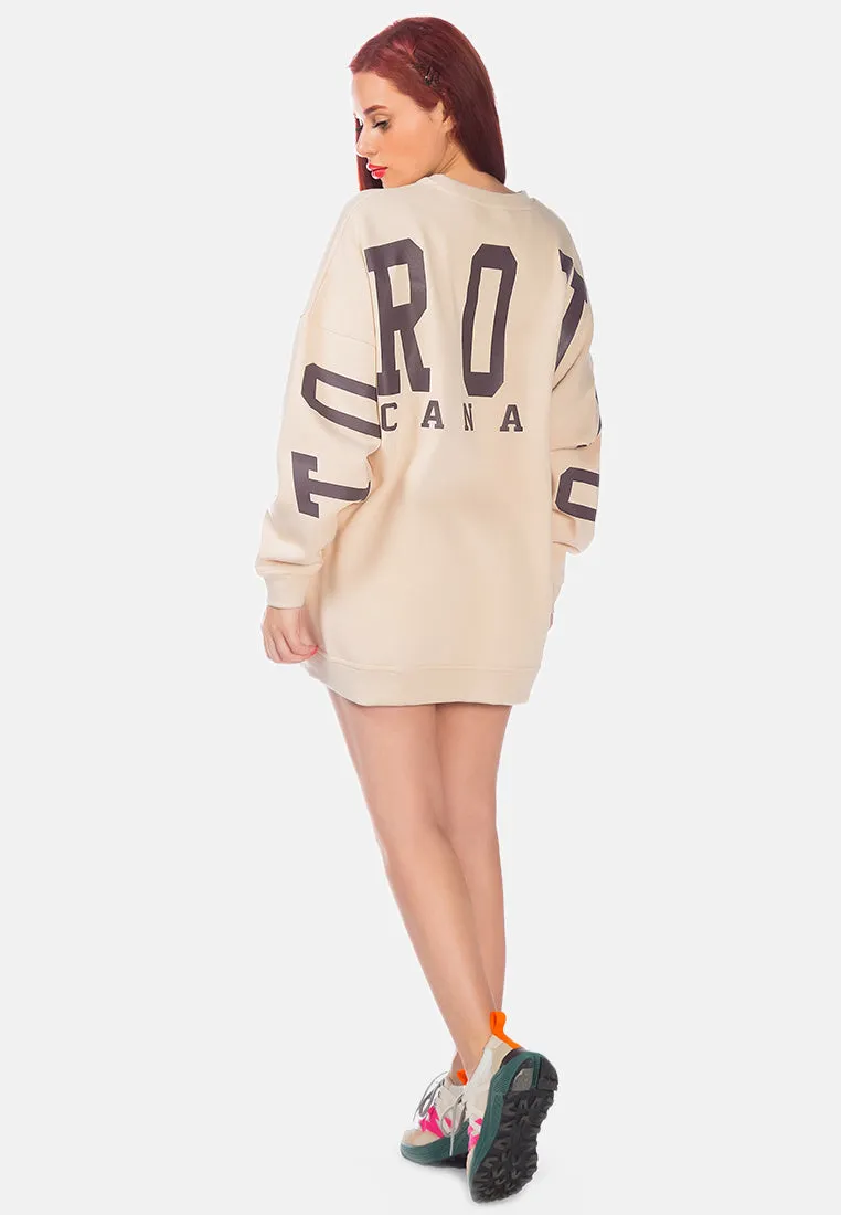 Printed Oversized Sweatshirt