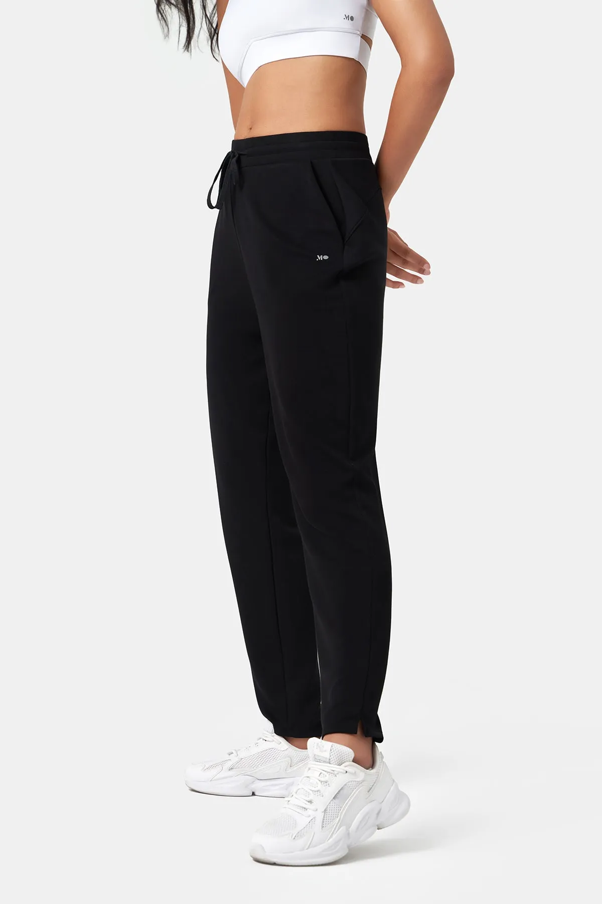 Relaxed-Fit Split-Hem Full-Length Jogging Pants