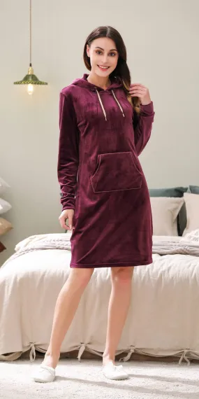 Richie House Sweatshirt Casual Pullover Womens Long Sleeve Hoodie Velour Dress RHW2885