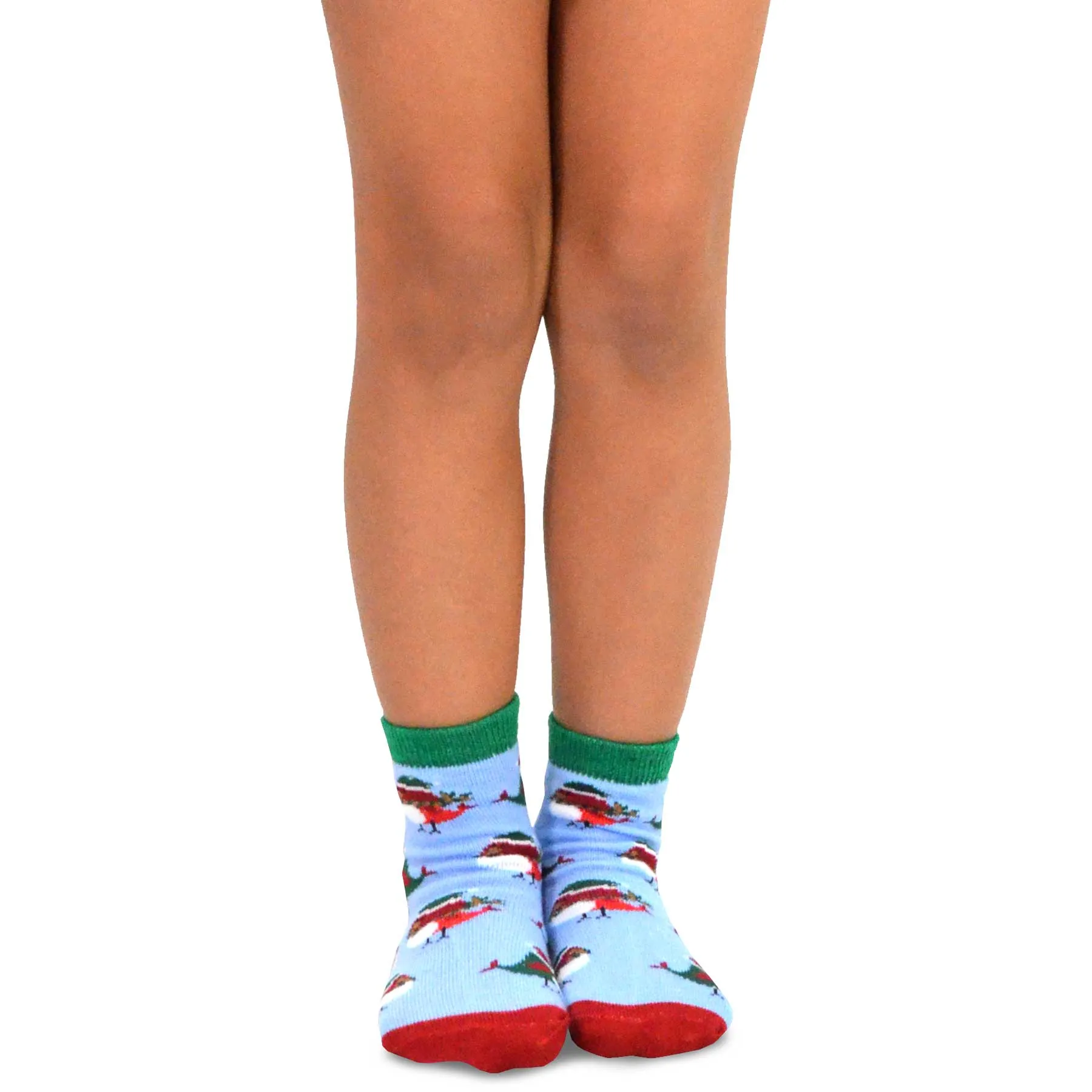 TeeHee Socks Kid's Christmas Cotton Short Crew Cardinal Story 3-Pack (70916)