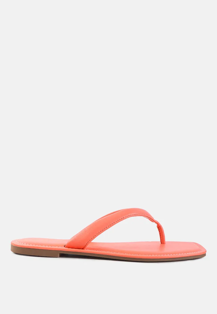 Tolpo Square Toe Thong Flats By Ruw