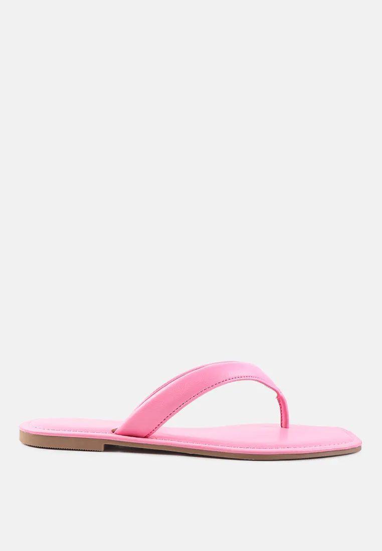 Tolpo Square Toe Thong Flats By Ruw